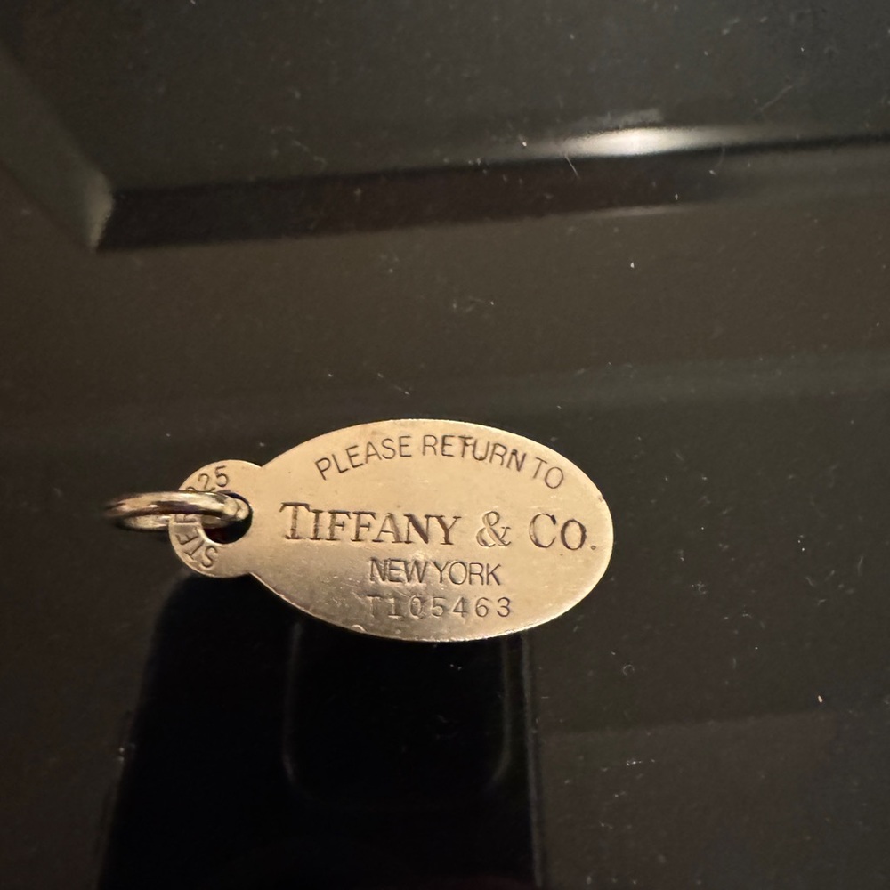 Tiffany & Co. Silver Oval Keyring